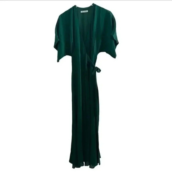 Reformation Winslow Green Maxi Dress XS B951 - Picture 5 of 6